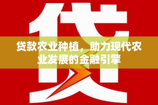 南部贷款农业种植，助力现代农业发展的金融引擎